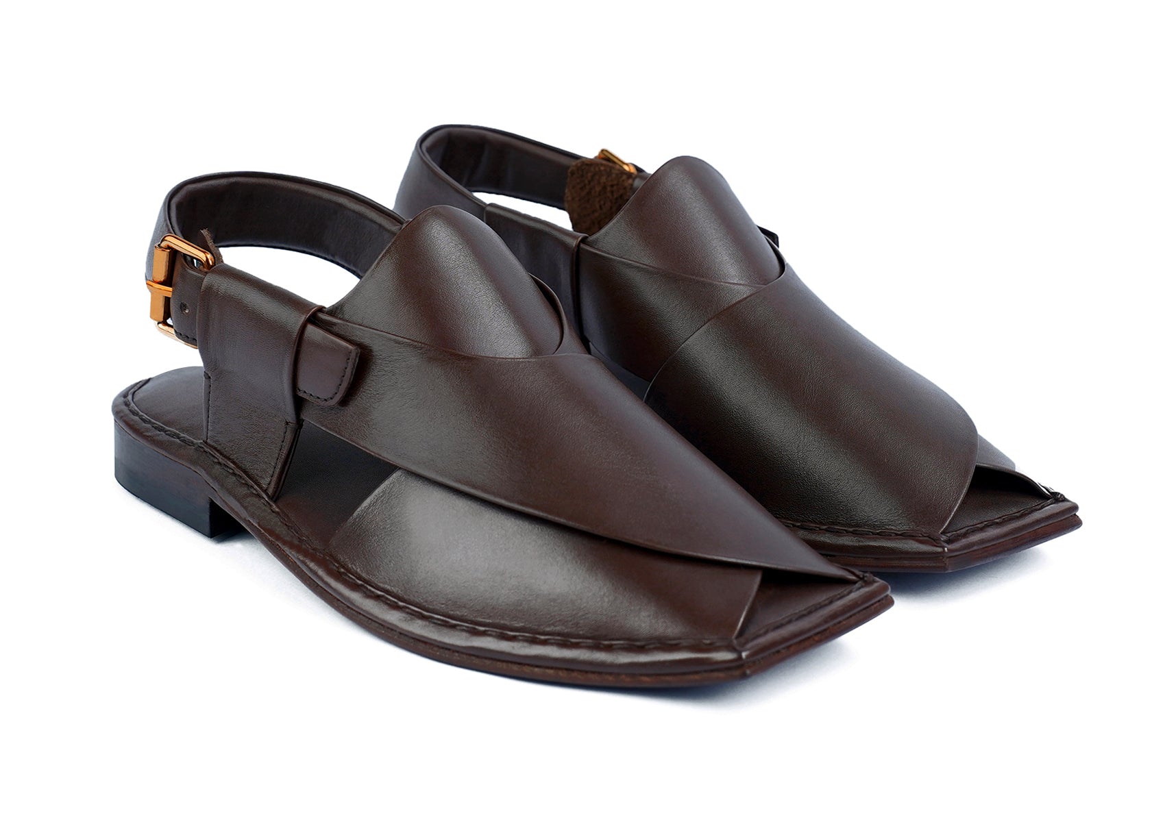 Kaptaan Chappal (Dark Brown)