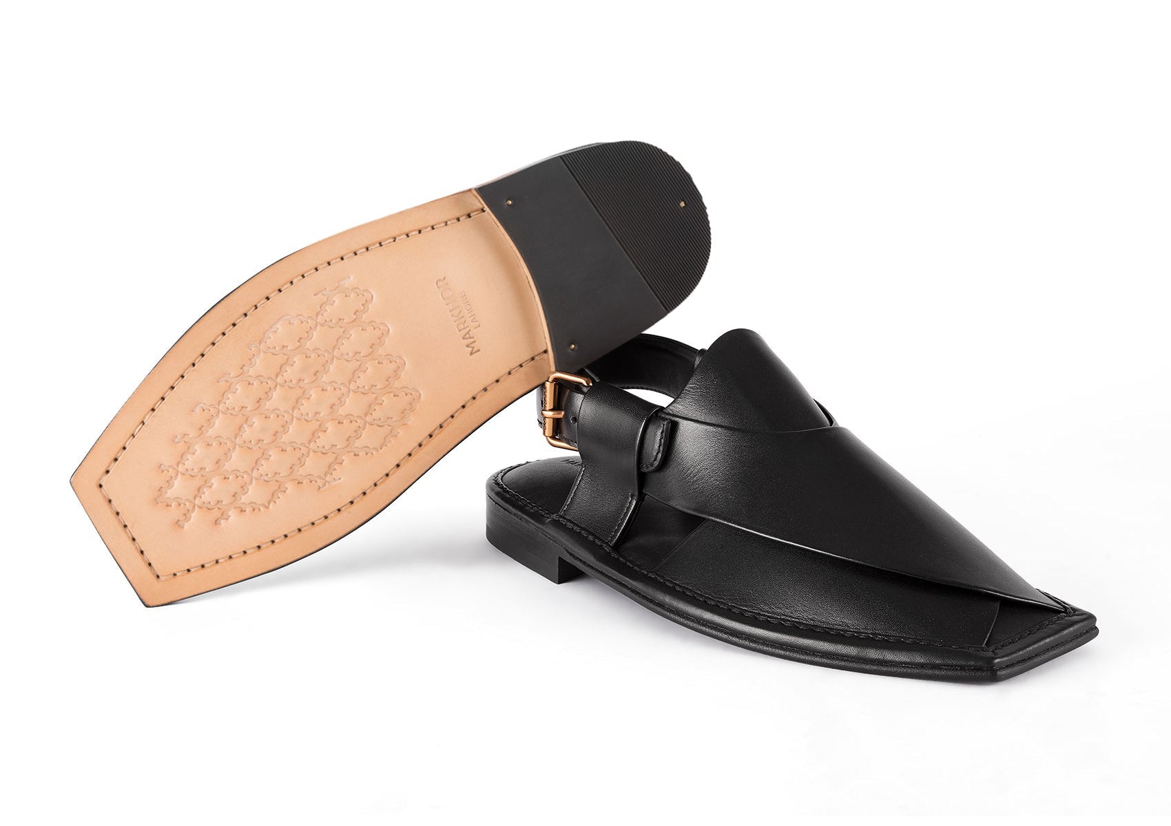 Kaptaan Chappal (Black)