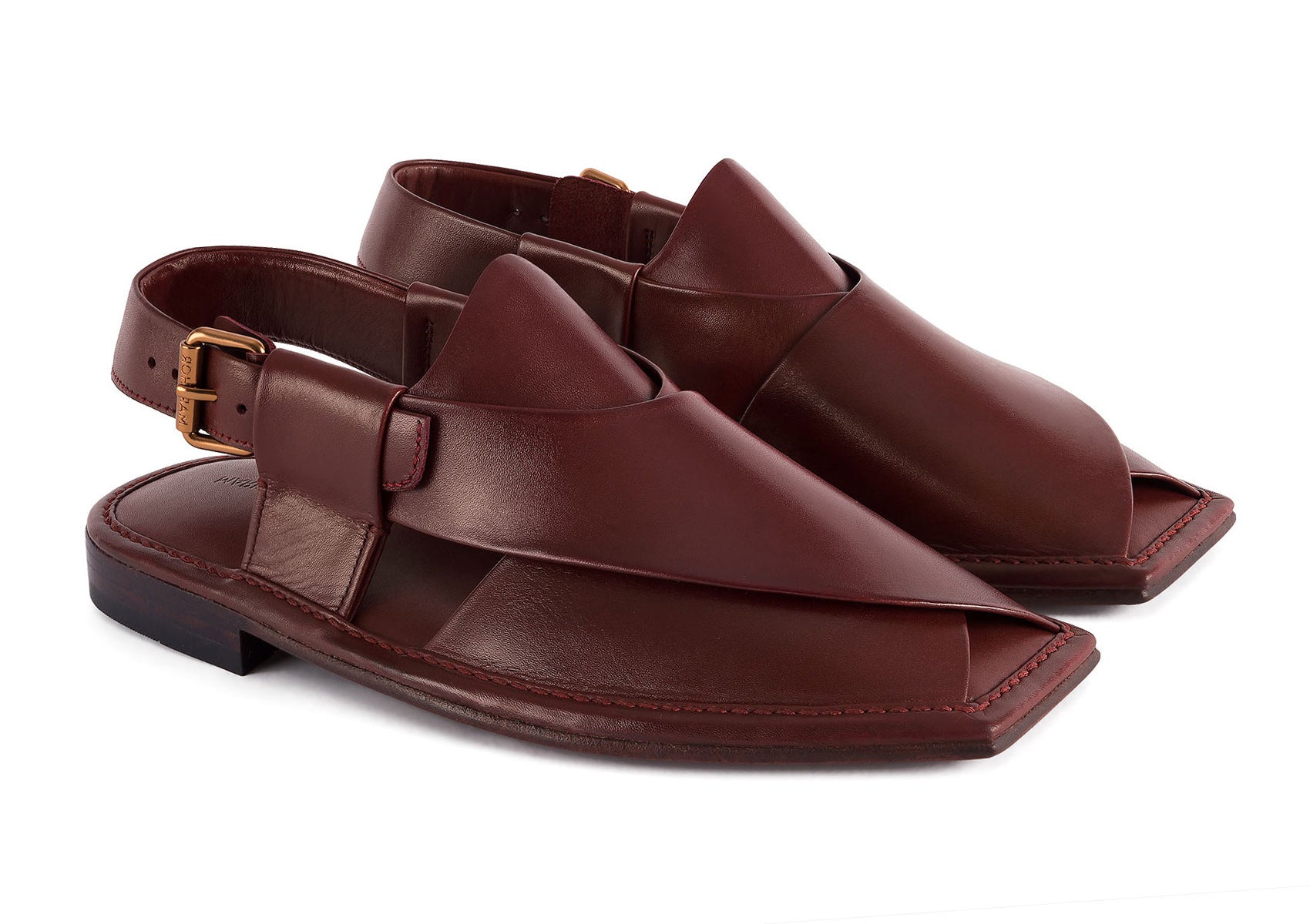 Kaptaan Chappal (Burgundy)