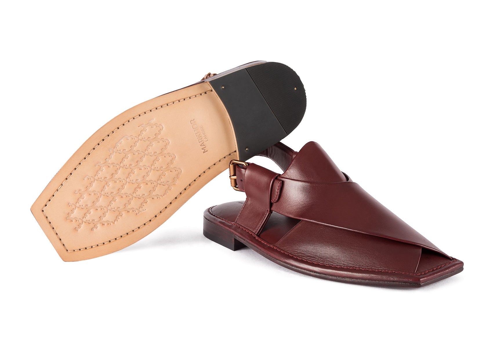 Kaptaan Chappal (Burgundy)