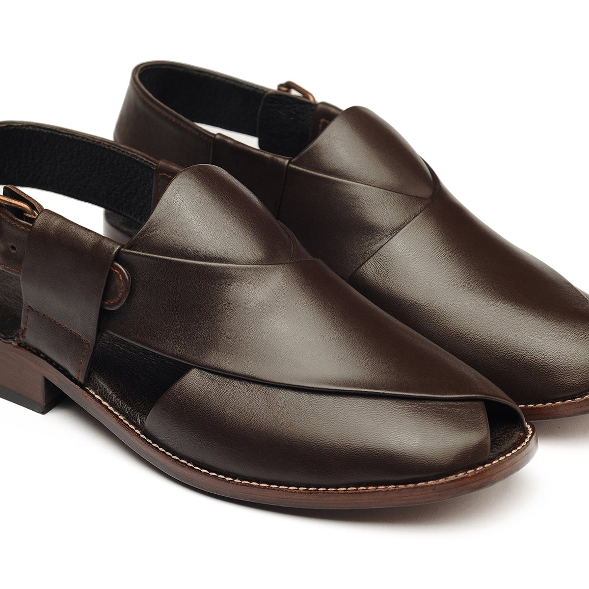 Quetta Style Chappal (Dark Brown) – Craftpur